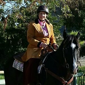 SCULLY SUEDE MID-THIGH RIDING COAT